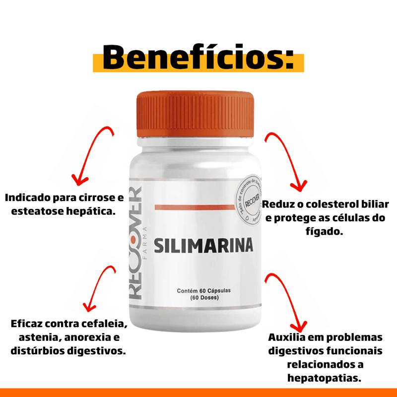 Silimarina em cápsulas para auxiliar no emagrecimento